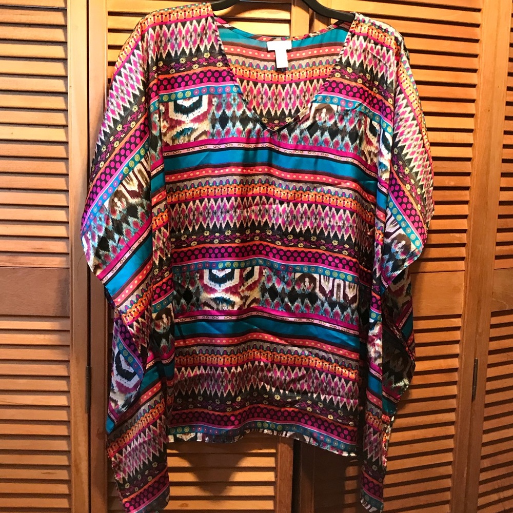 Chico’s Colorful Kimono Top